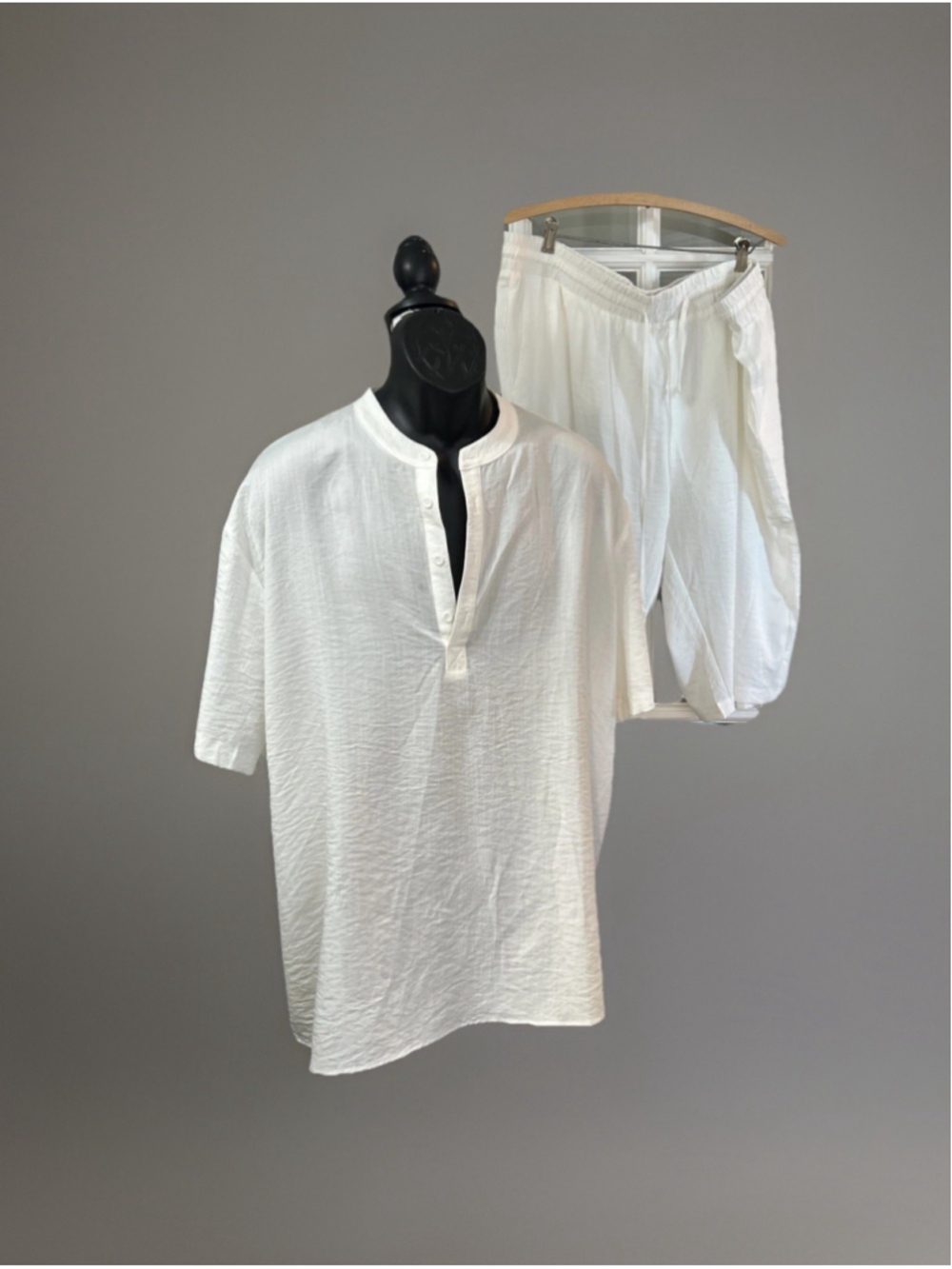 Coofandy Men’s 4x White Shirt & Shorts Set Beach Cruise Resort